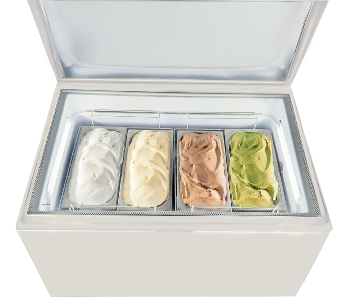 Banco gelato professionale per gelateria artigianale